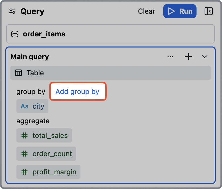 Query Panel Hover