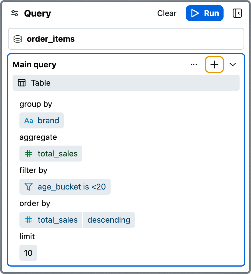 Query Panel