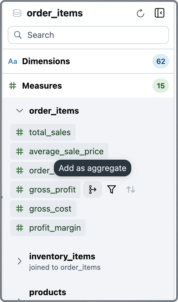 Measure Hover Actions